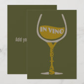 In Vino Veritas aangepaste uitnodigingen (Voorkant / Achterkant)