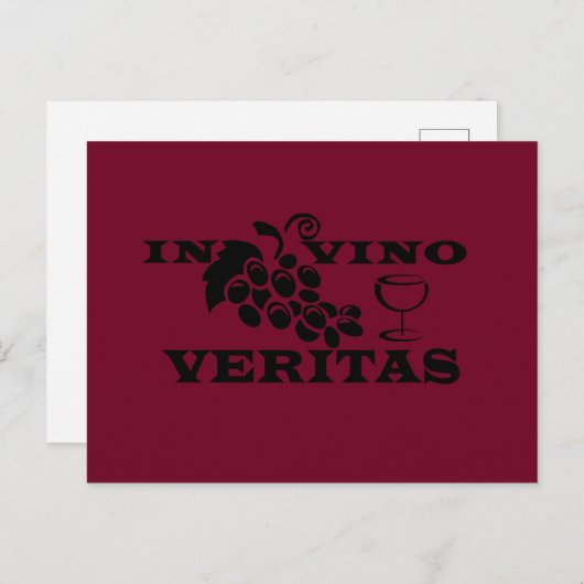 In vino veritas briefkaart (Voorkant / Achterkant)