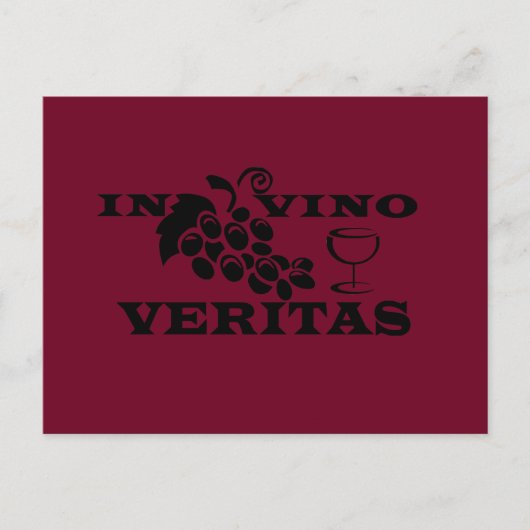 In vino veritas briefkaart (Voorkant)