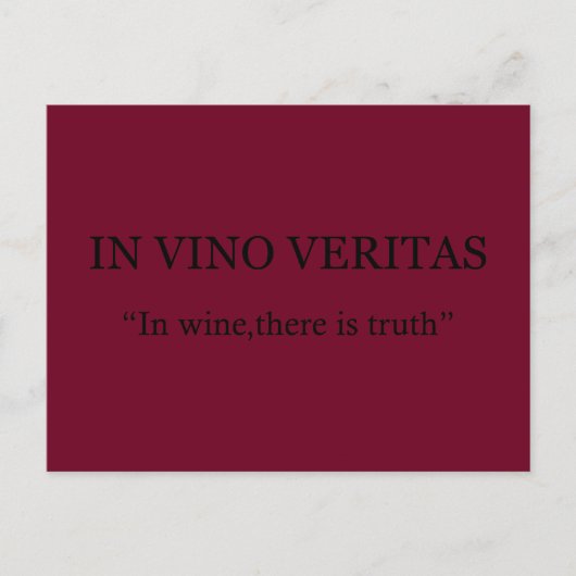 In vino veritas briefkaart (Voorkant)