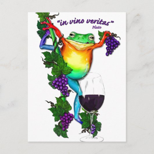 In Vino Veritas Briefkaart (Voorkant)