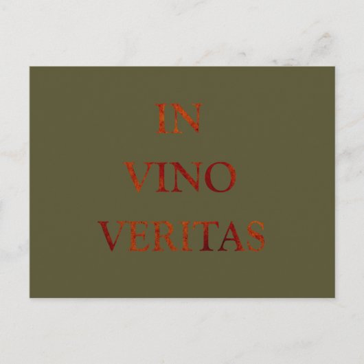 In vino veritas briefkaart (Voorkant)
