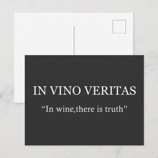 In vino veritas briefkaart (Voorkant / Achterkant)