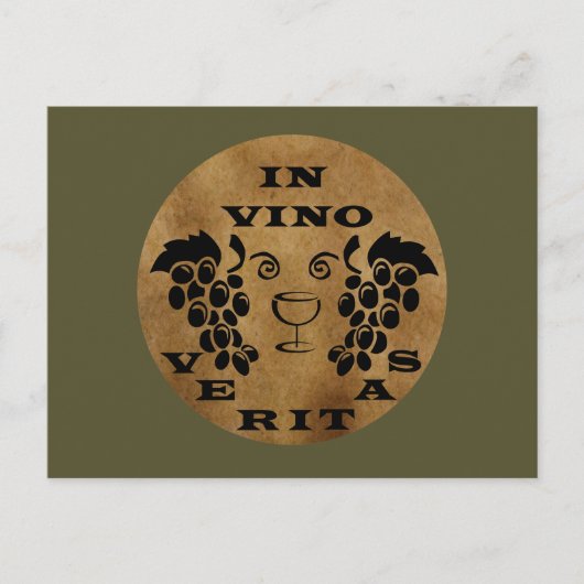 In vino veritas briefkaart (Voorkant)