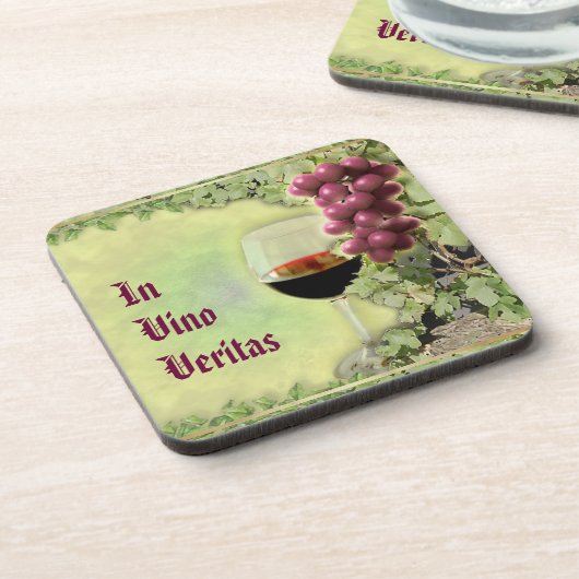 In Vino Veritas Drankjes Onderzetter (Linkerzijde)