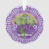 In Vino Veritas Grapes Ornament (voorkant)