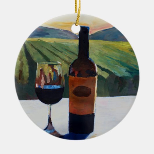 In Vino Veritas is de waarheid in wijn Keramisch Ornament (Voorkant)