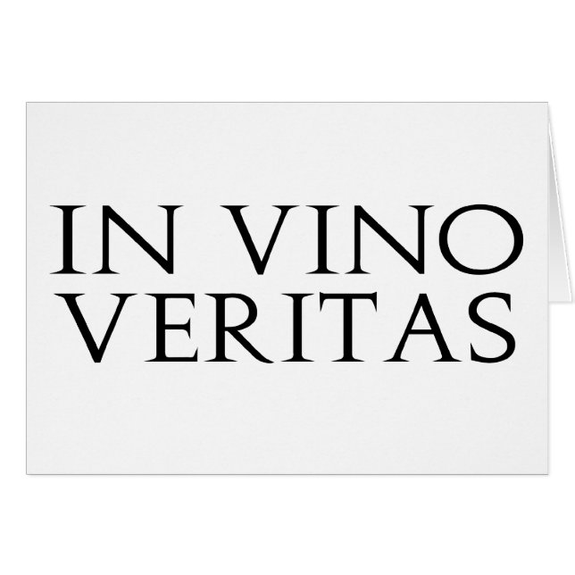 In Vino Veritas-kaart (Voorkant Horizontaal)