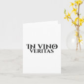 In Vino Veritas _ Latijn _ Oude Rome _ Wijnliefde Kaart (Gele Bloem)