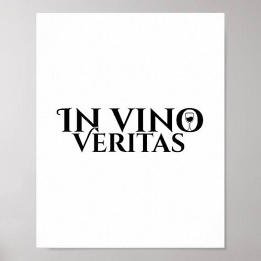 In Vino Veritas _ Latijn _ Oude Rome _ Wijnliefde Poster (Voorkant)