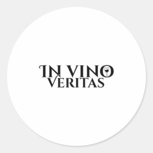 In Vino Veritas _ Latijn _ Oude Rome _ Wijnliefde Ronde Sticker