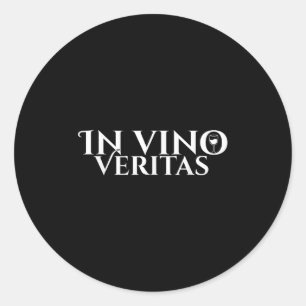 In Vino Veritas _ Latijn _ Oude Rome _ Wijnliefde Ronde Sticker
