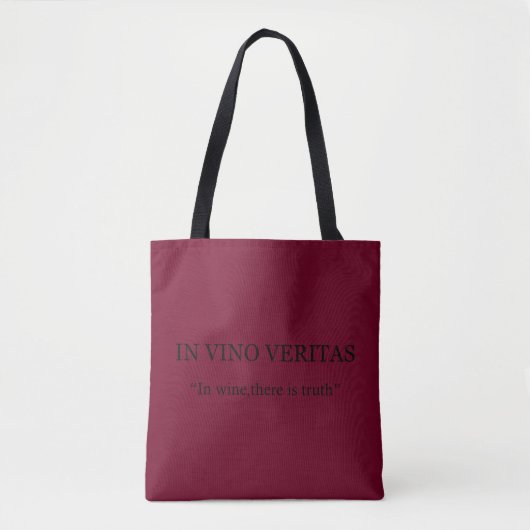 in vino veritas latin frases over wijn tote bag (Voorkant)