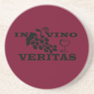 in vino veritas latin frases over wijn zandsteen onderzetter