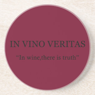 in vino veritas latin frases over wijn zandsteen onderzetter