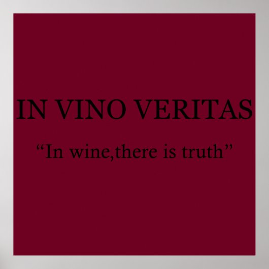 In vino veritas poster (Voorkant)
