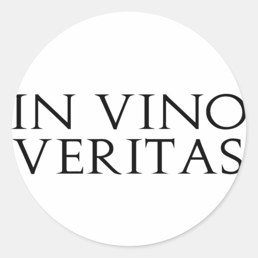 In Vino Veritas Stickers (Voorkant)