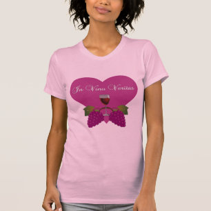In Vino Veritas T-shirt - ROZE / FRAMBOOS