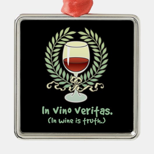 In Vino Veritas Wine Ornament (Voorkant)