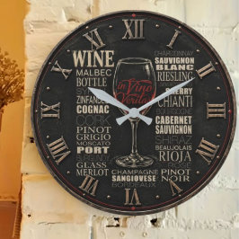 In Vino Veritas Wine Variety Typography Grote Klok