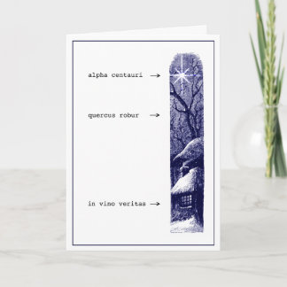 In Vino Veritas Yuletide Kaart