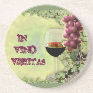 In Vino Veritas Zandsteen Onderzetter