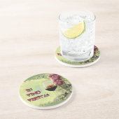 In Vino Veritas Zandsteen Onderzetter (Zijkant)