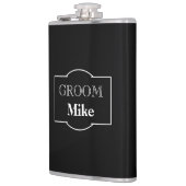 In vinyl verpakte kolf-bruidegom heupfles (Links)