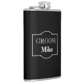 In vinyl verpakte kolf-bruidegom heupfles (Rechts)