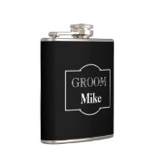 In vinyl verpakte kolf-bruidegom heupfles (Rechts)