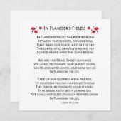 In Vlaanderen blazen de klaprozen John McCrae Feestdagenkaart (Voorkant / Achterkant)