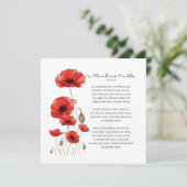 In Vlaanderen Velden Herdenkingsdag Gedicht Feestdagenkaart (Staand voorkant)