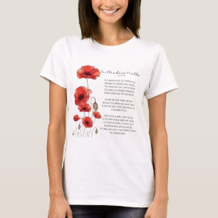 In Vlaanderen Velden Herdenkingsdag Gedicht T-shirt