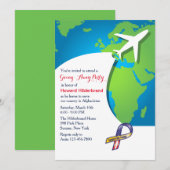 In vlucht-Away Party Invitation Kaart (Voorkant / Achterkant)