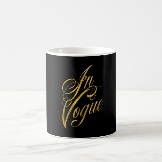 In Vogue Quote Faux Gold Foil Metallic Mode Koffiemok (Center)