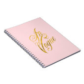 In Vogue Quote Faux Gold Foil Metallic Mode Notitieboek (Rechterzijde)