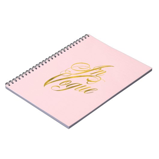 In Vogue Quote Faux Gold Foil Metallic Mode Notitieboek (Linkerzijde)
