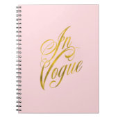 In Vogue Quote Faux Gold Foil Metallic Mode Notitieboek (Voorkant)
