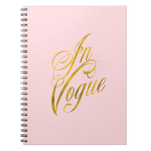 In Vogue Quote Faux Gold Foil Metallic Mode Notitieboek