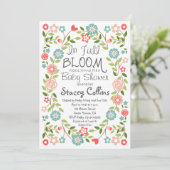 In volle bloei Baby shower Kaart (Staand voorkant)