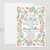 In volle bloei Baby shower Kaart (Voorkant / Achterkant)