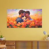 in volle bloei: de tulpenaffaire van de homoseksue canvas afdruk (Insitu (Woonkamer))