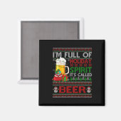 In volle feestdagen heet bier lelijk kerstfeest magneet (Voorkant / Achterkant)