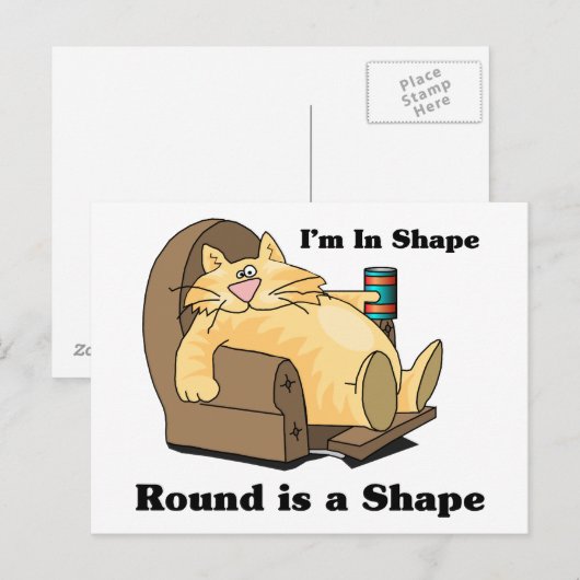 In vorm kat briefkaart (Voorkant / Achterkant)