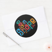 In vorm ronde sticker (Envelop)