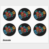 In vorm ronde sticker (Vel)