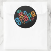 In vorm ronde sticker (Tas)