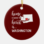 In Washington thuis is het hart daar Keramisch Ornament (Voorkant)