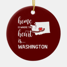 In Washington thuis is het hart daar Keramisch Ornament