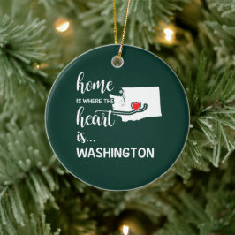 In Washington thuis is het hart daar Keramisch Ornament